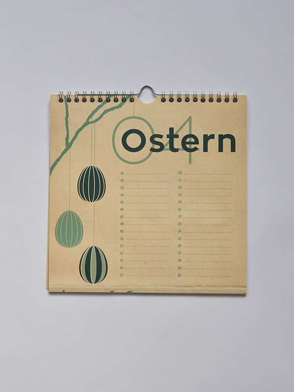 Der Kalender mit alternativen Monaten 04 Ostern